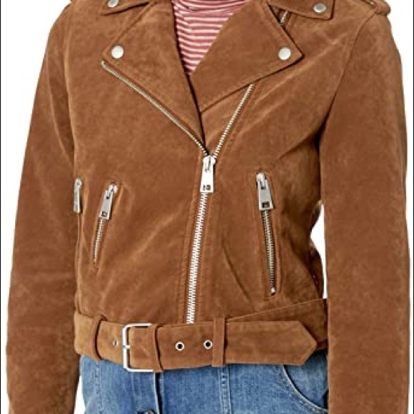 Levi’s tan suede moto jacket - Picture 2 of 6